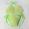 Faux Fur Bikini Set Plush Halter Triangle Swimsuit for Women