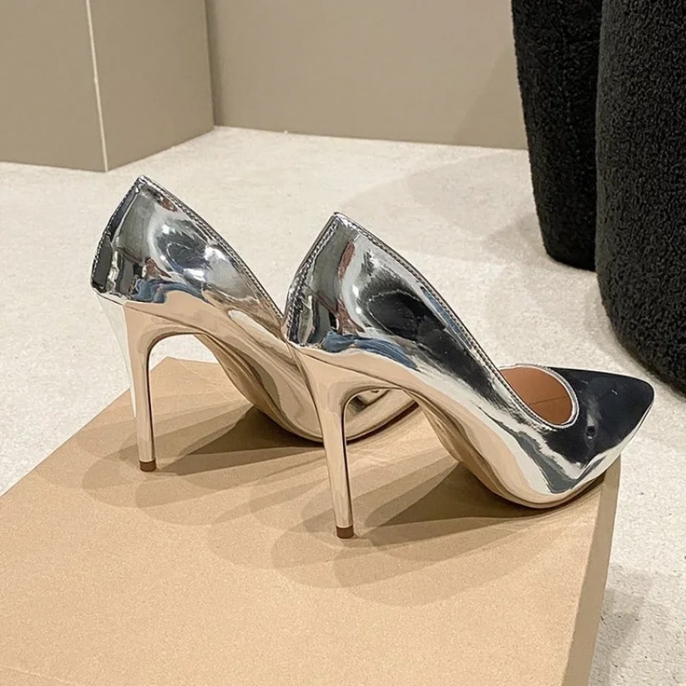 Soft Leather Pointed Toe Pumps High Heel Wedding Office Shoes For Women 2