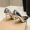 Soft Leather Pointed Toe Pumps High Heel Wedding Office Shoes For Women 2