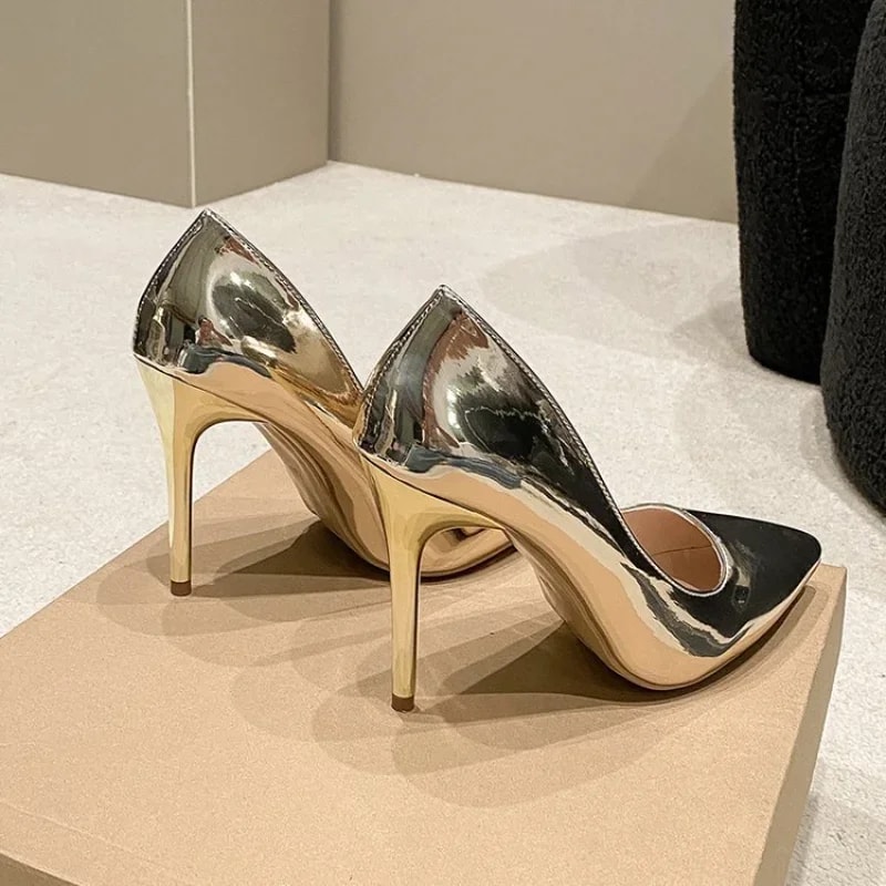 Soft Leather Pointed Toe Pumps High Heel Wedding Office Shoes For Women 3