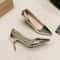 Soft Leather Pointed Toe Pumps High Heel Wedding Office Shoes For Women 4