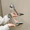 Soft Leather Pointed Toe Pumps High Heel Wedding Office Shoes For Women 6