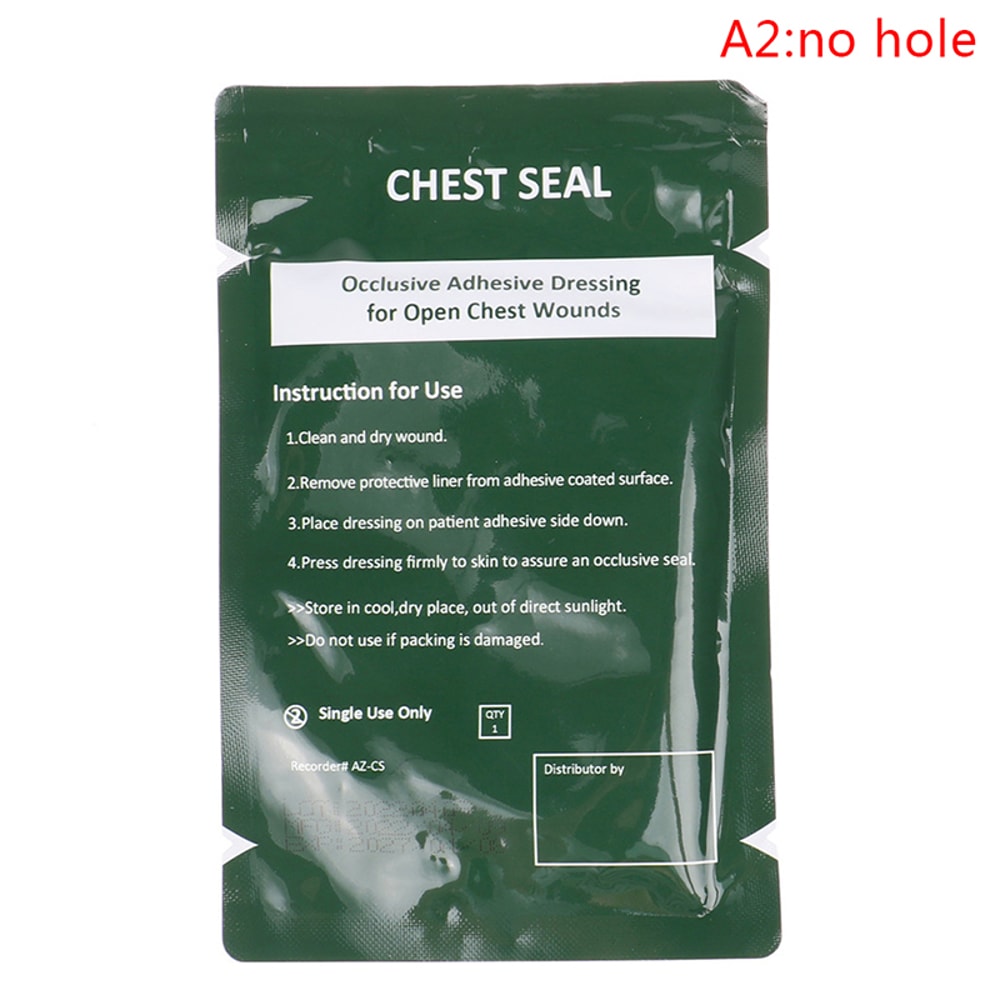 Vented Chest Seal Trauma Patch for Emergency First Aid Survival Kit