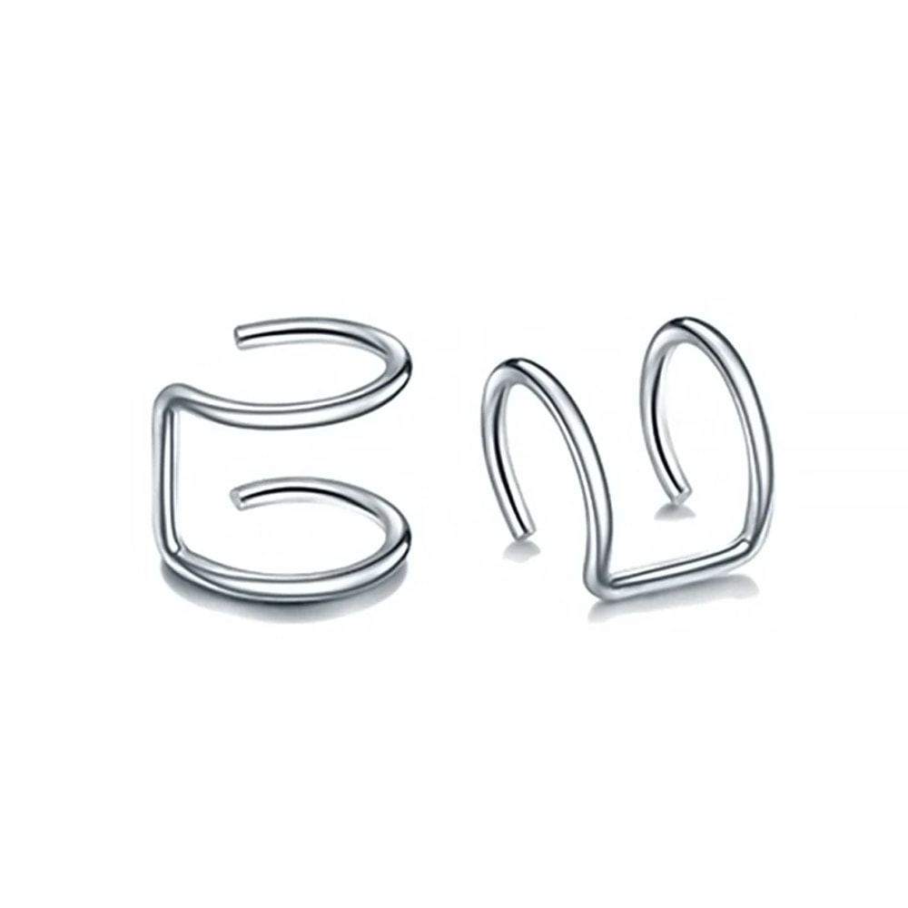 Titanium Steel Fake Septum Ring Clip On Lip Nose Hoop Piercing Jewelry