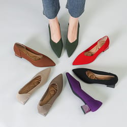 breathable knitted pointed high heel shoes for women comfortable anti slip sole