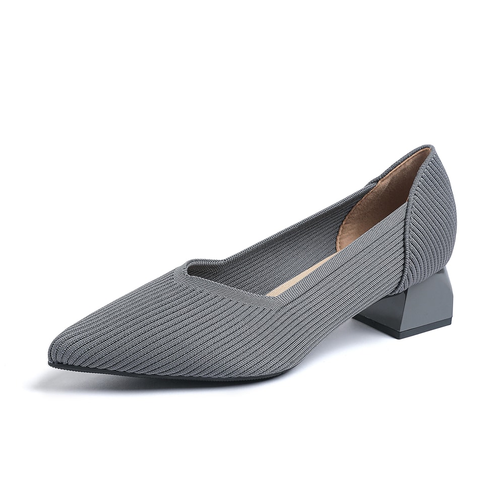 Breathable Knitted Pointed High Heel Shoes for Women Comfortable Anti Slip Sole