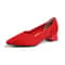 Breathable Knitted Pointed High Heel Shoes for Women Comfortable Anti Slip Sole