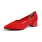 Breathable Knitted Pointed High Heel Shoes for Women Comfortable Anti Slip Sole
