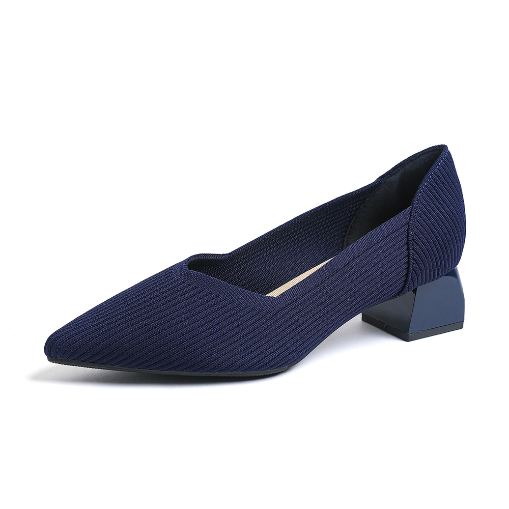 Breathable Knitted Pointed High Heel Shoes for Women Comfortable Anti Slip Sole