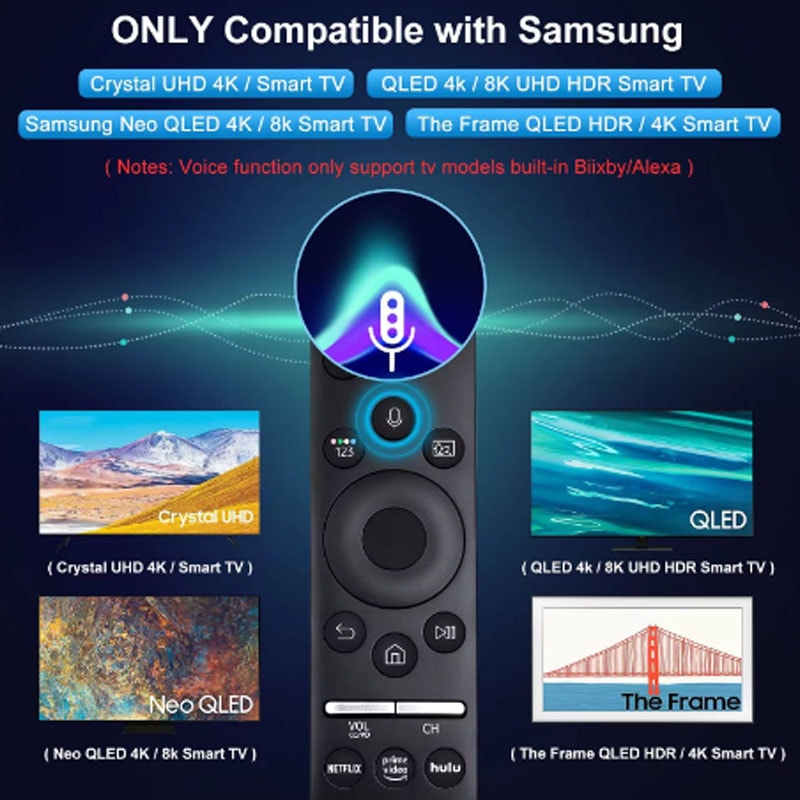 Smart Voice Remote For Samsung TV Universal BN59 Replacement For QLED LED LCD Smart TVs 2