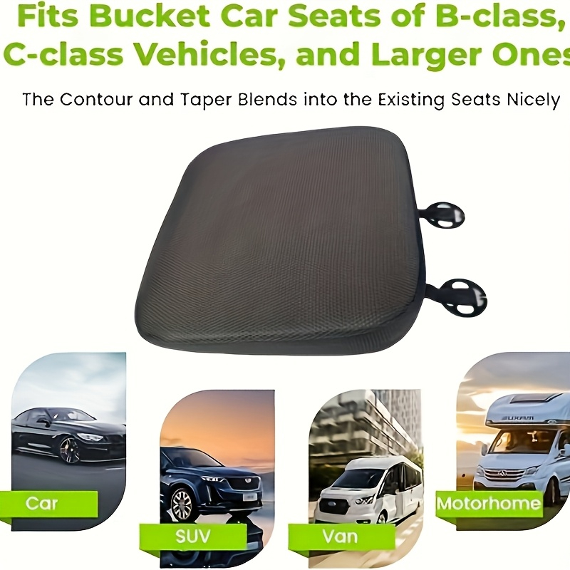Orthopedic Car Seat Cushion For Long Drives Breathable Memory Foam Seat Pad 4