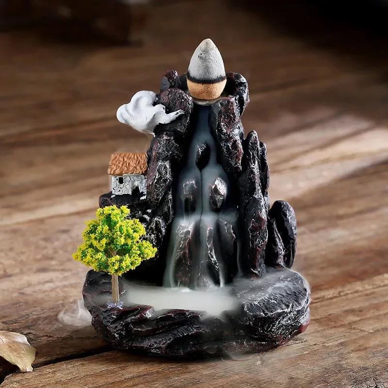 ZenFlow Backflow Incense Burner Waterfall Aromatherapy Holder For Meditation And Home Decor 3