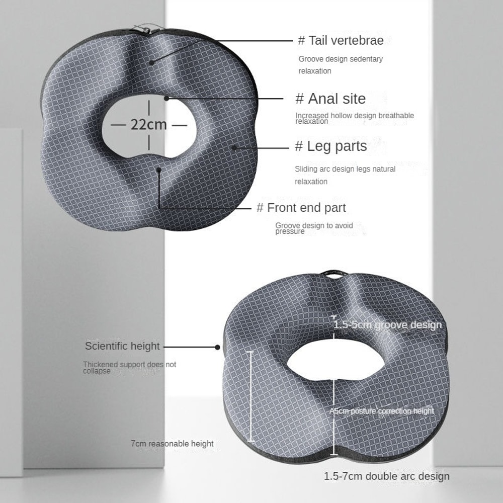 Orthopedic Donut Seat Cushion Memory Foam Pillow For Tailbone Relief And Comfortable Sitting 3