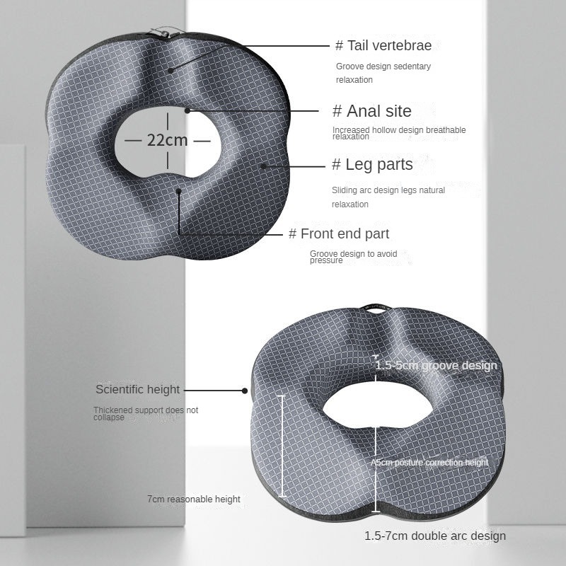 Orthopedic Donut Seat Cushion Memory Foam Pillow For Tailbone Relief And Comfortable Sitting 3