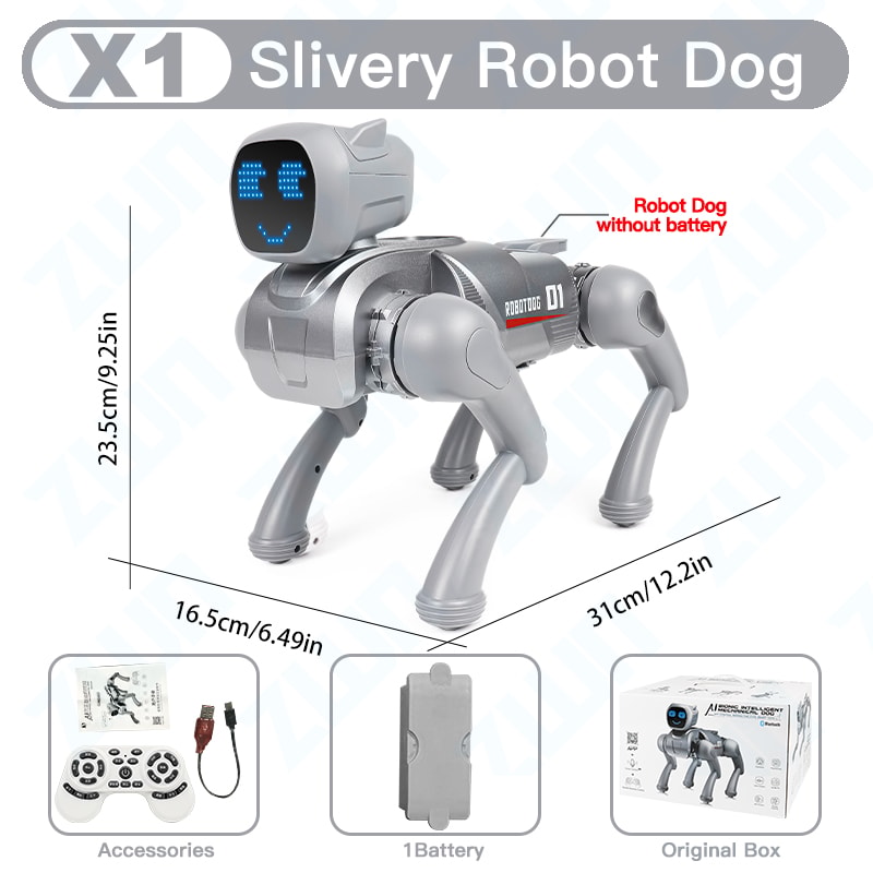 AI Smart Robot Dog Toy with Voice Control Programmable Interactive RC Puppy for Kids