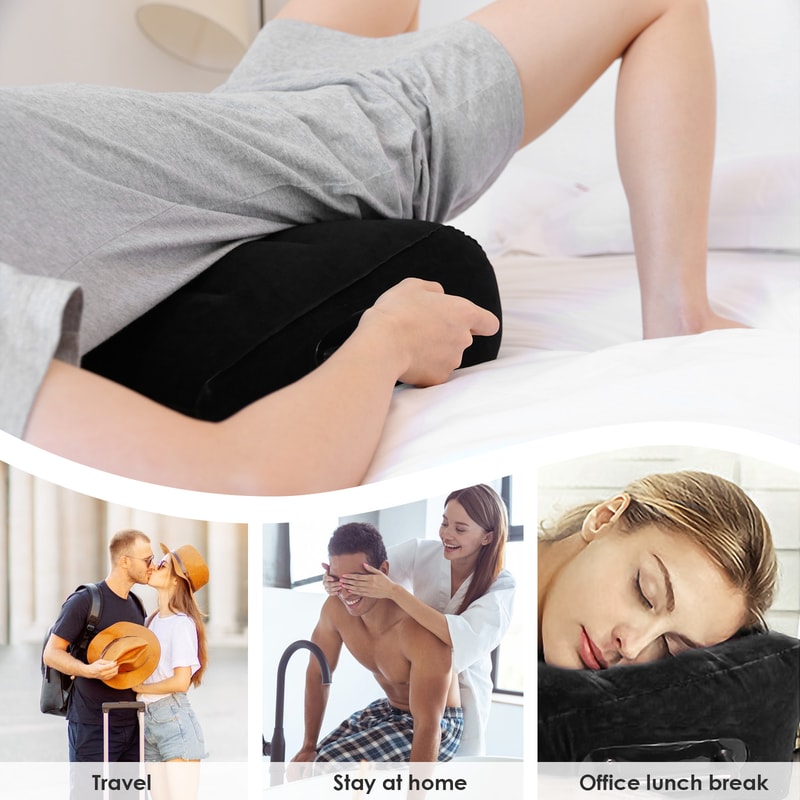Inflatable Couples Positioning Pillow Comfort Wedge Cushion With Arm Support