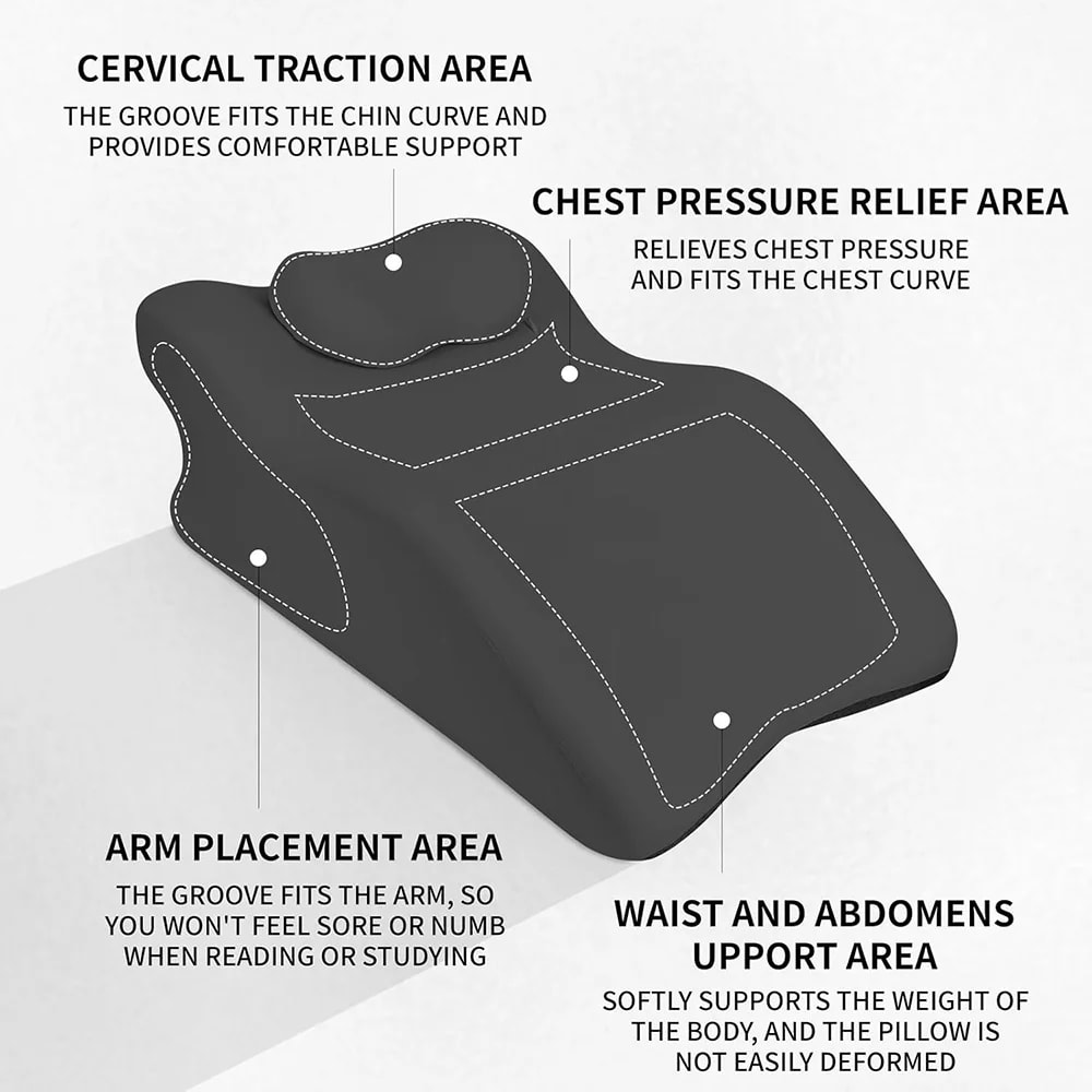 Memory Foam Bed Wedge Pillow For Acid Reflux Reading And Prone Sleeping Support 1