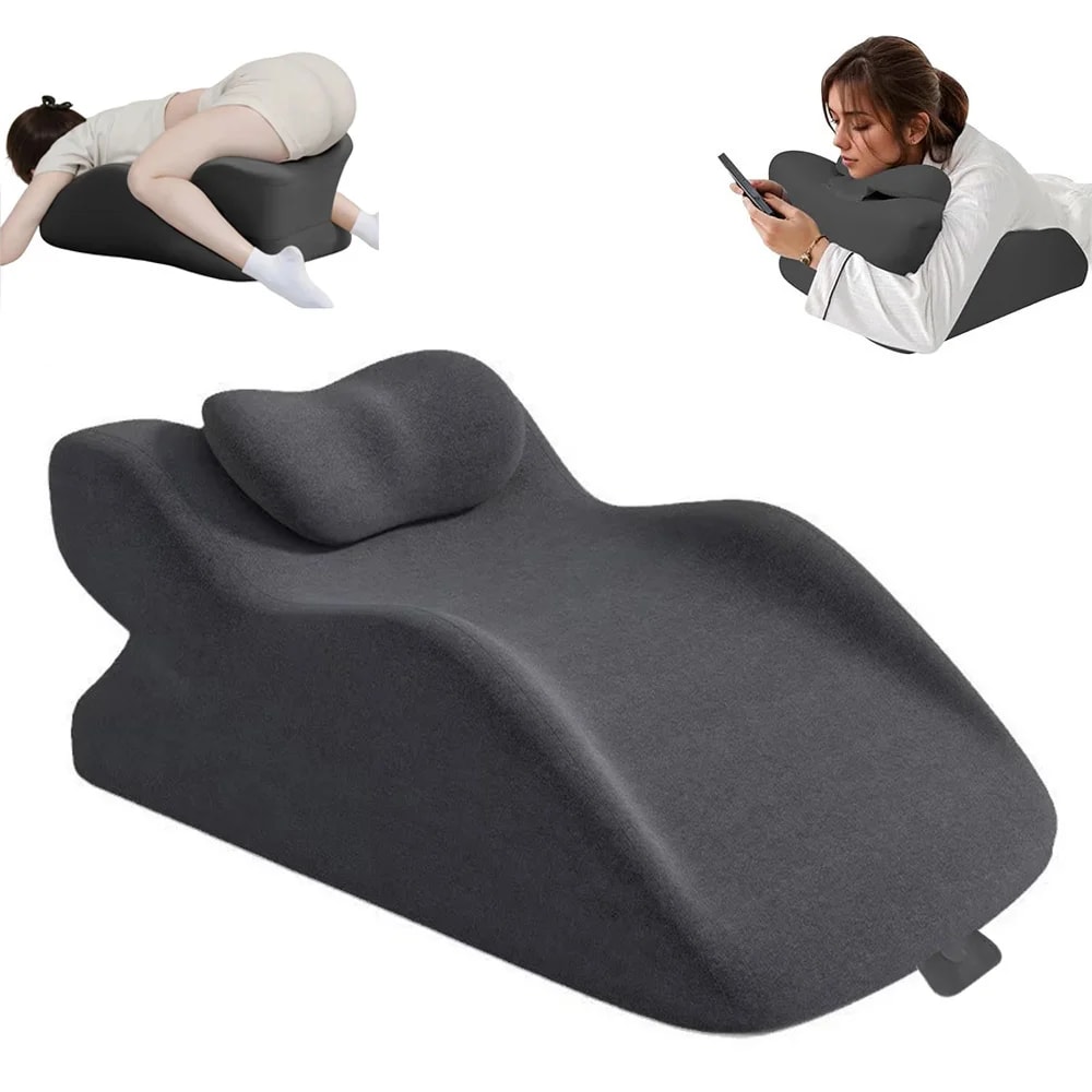 Memory Foam Bed Wedge Pillow For Acid Reflux Reading And Prone Sleeping Support 5