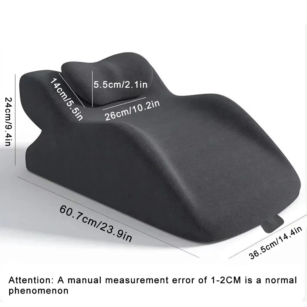 Memory Foam Bed Wedge Pillow For Acid Reflux Reading And Prone Sleeping Support 4