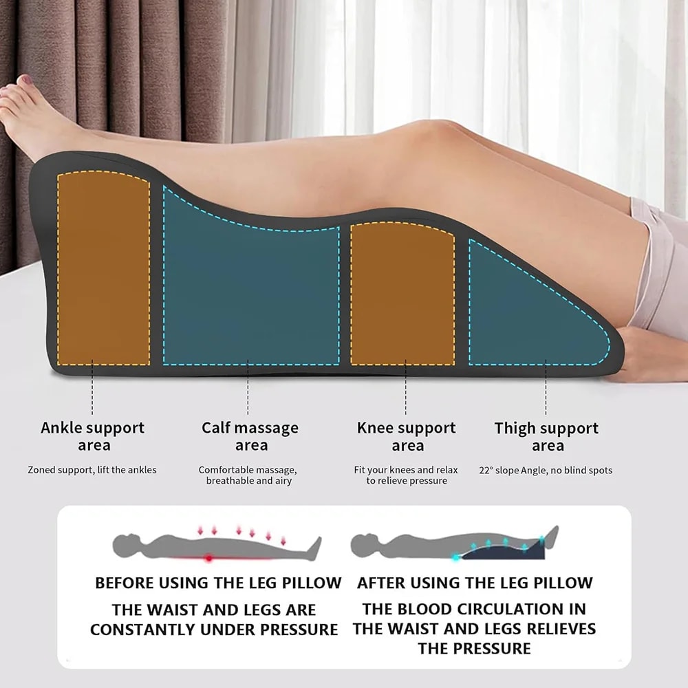 Memory Foam Bed Wedge Pillow For Acid Reflux Reading And Prone Sleeping Support 2