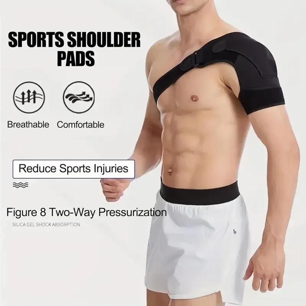 Shoulder Support Brace Adjustable Compression Wrap For Sports Recovery And Joint Stability 1