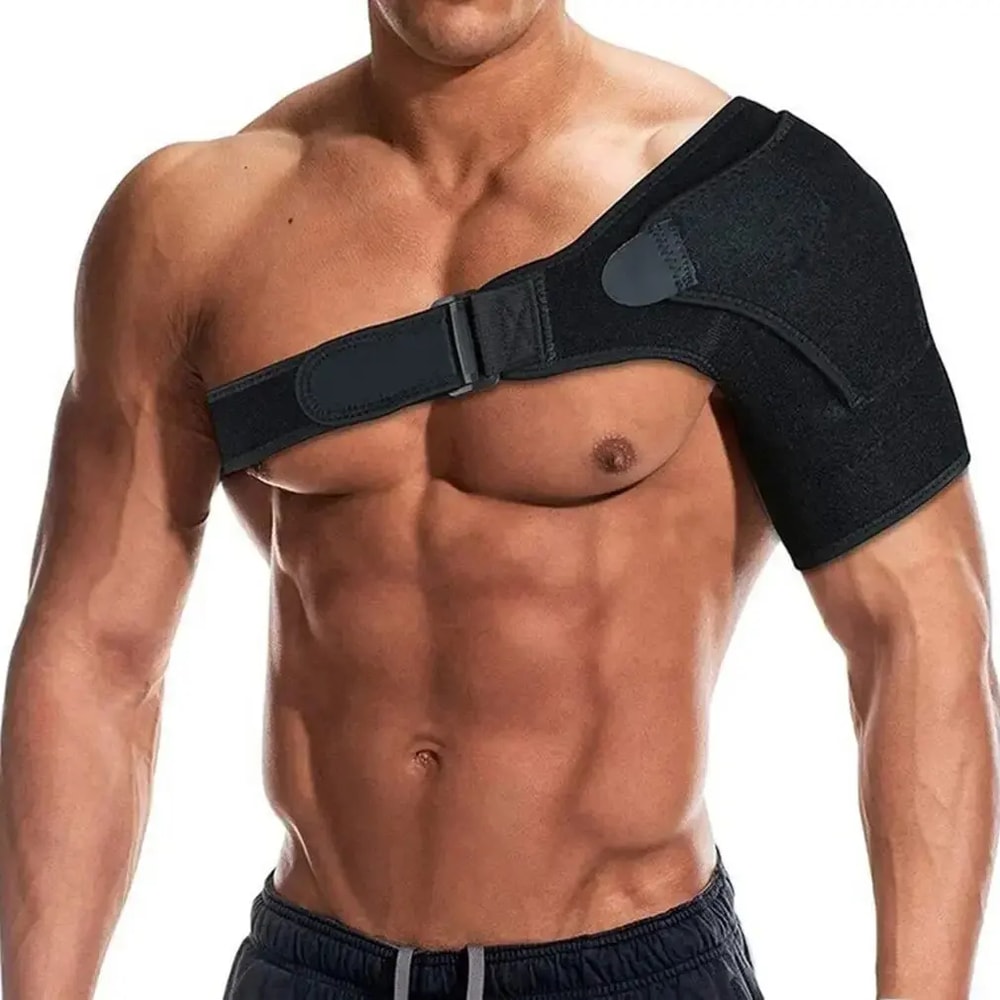 Shoulder Support Brace Adjustable Compression Wrap For Sports Recovery And Joint Stability 4