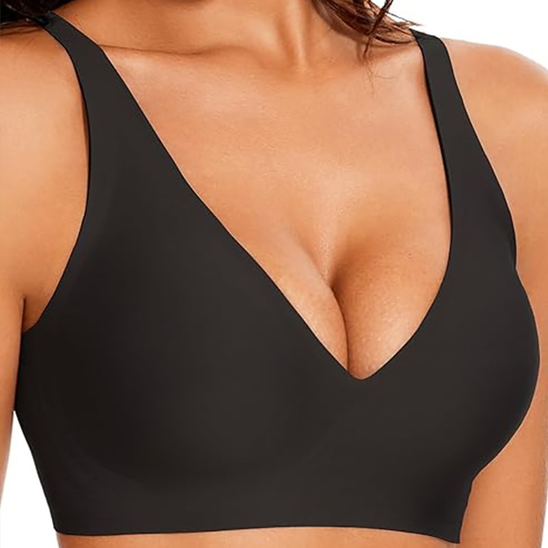 CloudLift Wireless Push Up Bra Seamless Deep V Jelly Bra for Everyday Comfort