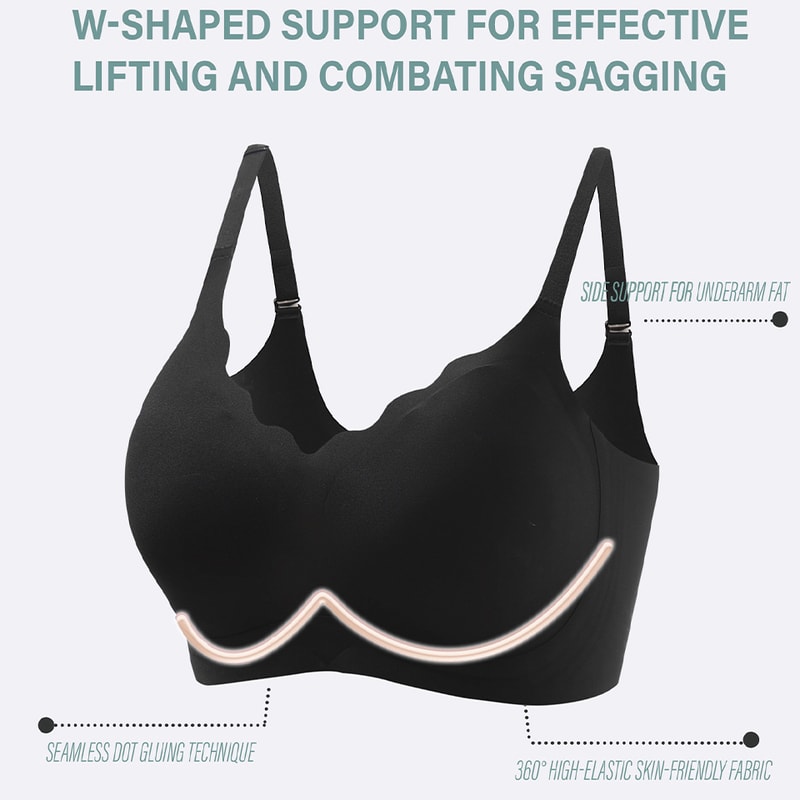 CloudSoft Full Coverage Wireless Bra For Women Seamless Push Up Comfort Support 3