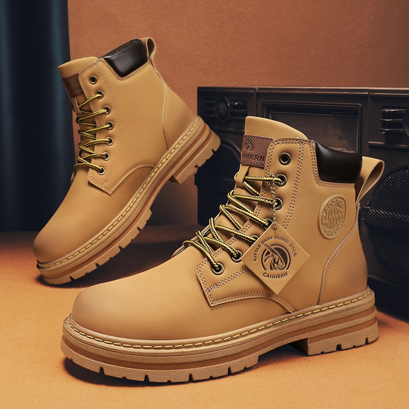 RuggedStride Motorcycle Ankle Boots Waterproof Chelsea Boots For Men 2