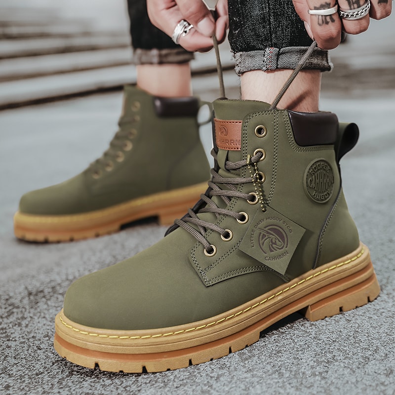 RuggedStride Motorcycle Ankle Boots Waterproof Chelsea Boots For Men 1