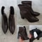 French Retro Pointed Toe Ankle Boots High Heel Chelsea Booties For Women 3