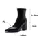 French Retro Pointed Toe Ankle Boots High Heel Chelsea Booties For Women 4