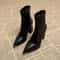 French Retro Pointed Toe Ankle Boots High Heel Chelsea Booties For Women 6