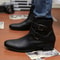 British Buckle Strap Chelsea Boots For Men Premium Motorcycle Dress Boots 0