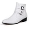 British Buckle Strap Chelsea Boots For Men Premium Motorcycle Dress Boots 4