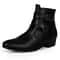 British Buckle Strap Chelsea Boots For Men Premium Motorcycle Dress Boots 6