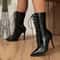 Chelsea Charm Pointed Toe Ankle Boots for Women with Stiletto Heel Lace Up Design