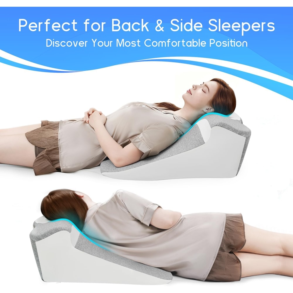 ErgoRest Incline Bed Wedge Pillow for Acid Reflux Relief & Comfortable Sleeping Support