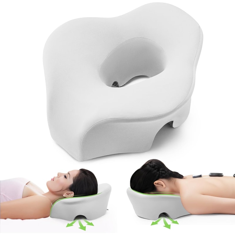 Prone Comfort Memory Foam Face Down Pillow for Massage Recovery & Beauty Treatments