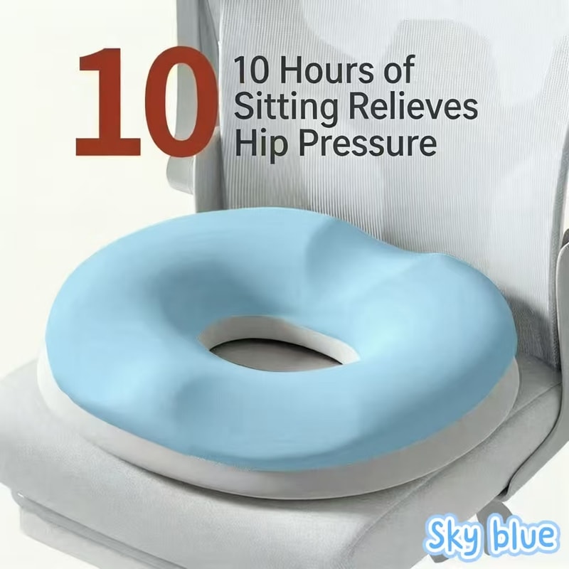ErgoComfort Donut Seat Cushion Memory Foam Tailbone Pillow Hemorrhoid Relief 5