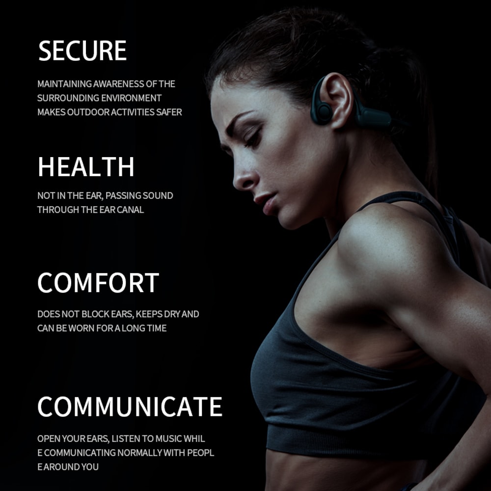 Premium B8 Bone Conduction Headphones Bluetooth 53 Wireless Earphones Waterproof Sports Headset 4