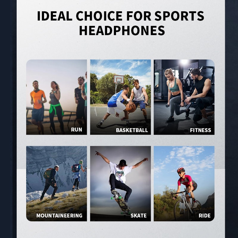 Premium B8 Bone Conduction Headphones Bluetooth 53 Wireless Earphones Waterproof Sports Headset 6
