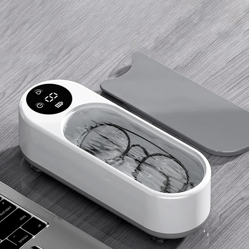 Wireless Ultrasonic Eyewear Cleaning Machine High-Frequency Glass Cleaner