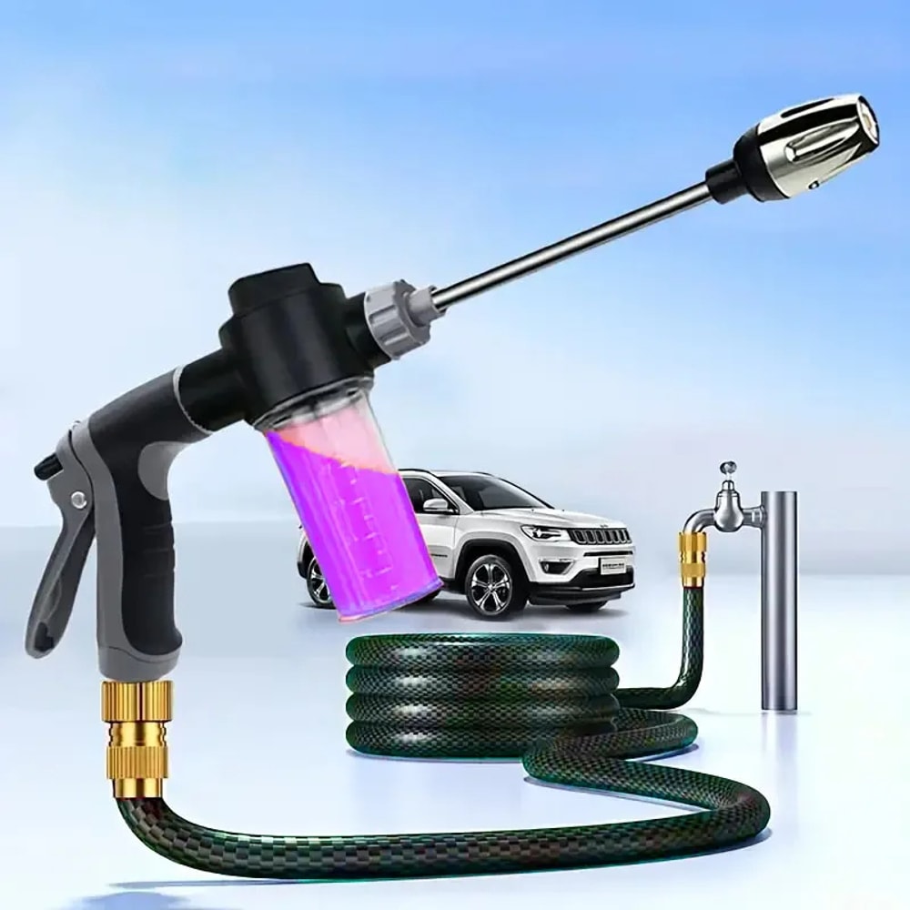 Premium High-Pressure Water Gun for Car Wash Garden Hose Nozzle Powerful Cleaning Tool