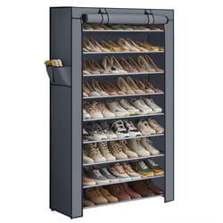 9 tier shoe organizer with dustproof cover shoe storage rack for 40-50 pairs