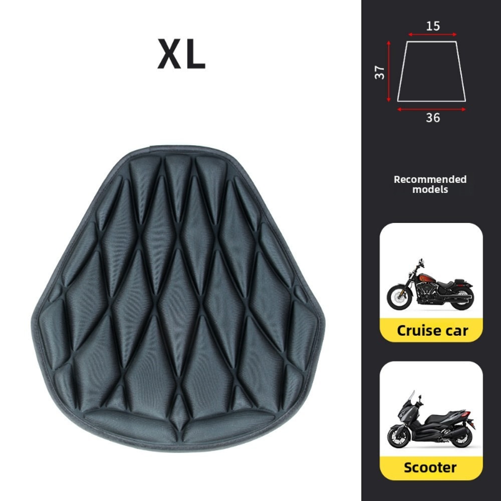 AirFlow Pro Shock Absorbing Motorcycle Cushion Waterproof Cooling Seat Cover for All Day Riding Comfort