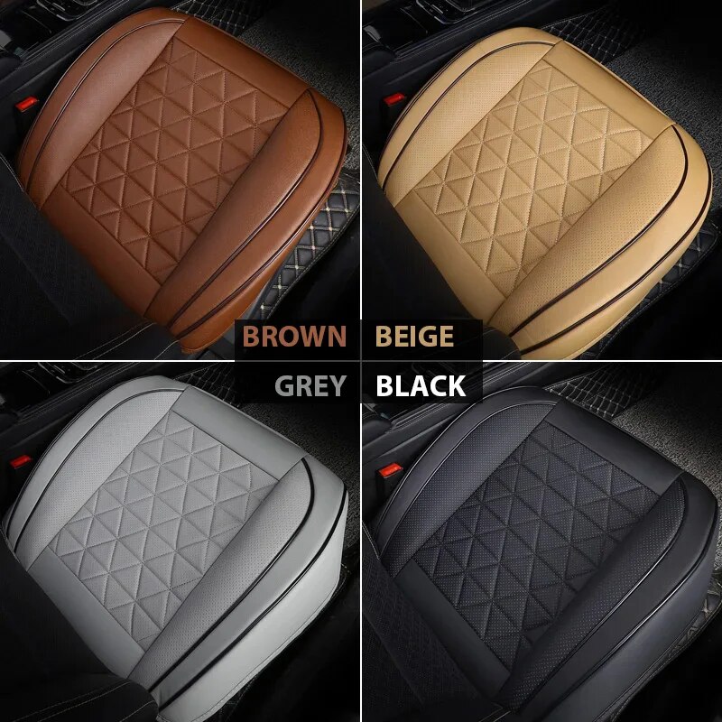 Premium PU Leather Car Seat Cushion Universal Car Seat Cover Front Seat Car Pad For Most Vehicles 1