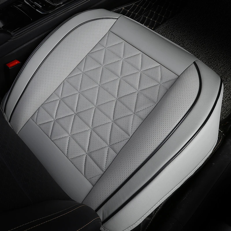 Premium PU Leather Car Seat Cushion Universal Car Seat Cover Front Seat Car Pad For Most Vehicles 4