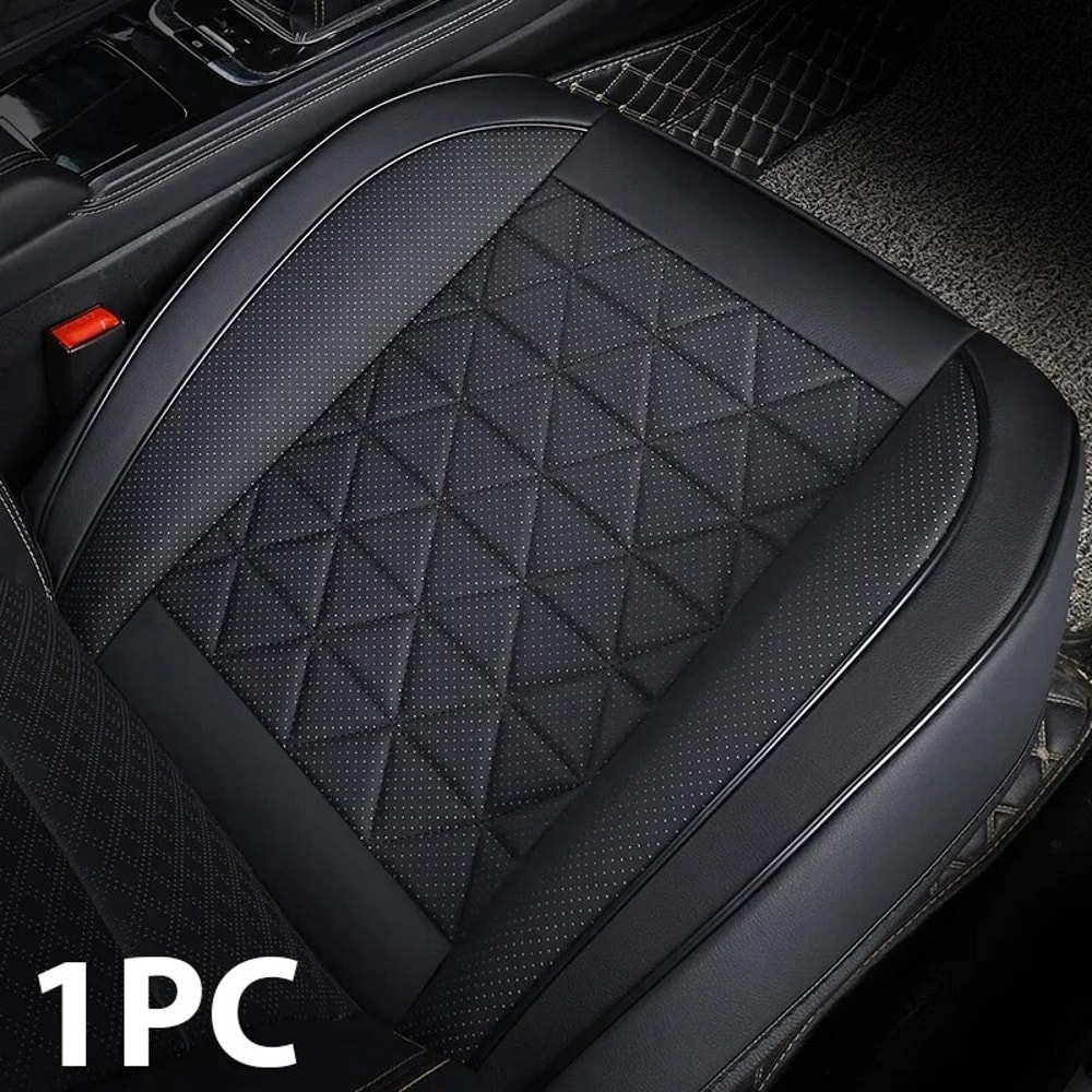 Premium PU Leather Car Seat Cushion Universal Car Seat Cover Front Seat Car Pad For Most Vehicles 8
