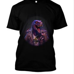 informal t-shirt with tyrannosaurus